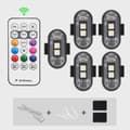 RGB LED-skootterin strobovalot langattomat pyörän vilkkuvalot sijainnin varoitustarvikkeet 5PCS