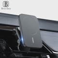 Miniatyrbillede 3 af 11: 15W hurtig magnetisk trådløs biloplader luftventil telefonholder til iPhone 12 13 14 Pro Max Type 2 Silver QC3.0