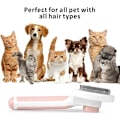 Pikkukuva 9 / 9: Itsepuhdistuva Slicker Brush koirille ja kissoille poistaa aluskarvan Pink