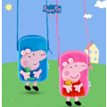 Miniatyrbillede 1 af 8: Greta Gris Peppa pig  förskolebärare axelväska 2 modeller Blue George Blå