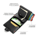 Pikkukuva 7 / 11: Card case Anti-theft with signal blocking RFID- Leather 5 Colors Black Svart PU Läder 12 kort