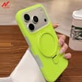 Miniatyrbild 2 av 11: iPhone 17 Pro Max Jelly Candy Color Magnetiskt Silikon Stativhållare för Magsafe Black Compatibility by Model iPhone1