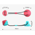 Miniatyrbillede 8 af 9: Multifunctional dog cat safe elastic cleaning teeth ball Pink Pink and Blue Boll Model