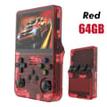 128GB Open Source R36S videospilkonsol Linux System 3,5 tommer IPS-skærm Orange bærbar Red 64G