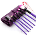 Miniatyrbillede 5 af 10: Make-up brushes 7 parts with case-4 Colors Light grey