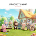 Pikkukuva 5 / 11: POP MART Labubu Monsters Macaron Vinyyli Face 17 cm sokea laatikko 4st