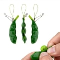 Miniatyrbillede 7 af 8: Sensory Grön Leksak Green Beans Bönor Fidget Böna Toys Leksak