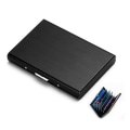 Miniatyrbillede 2 af 9: Card holder with compartment - Protects RFID - metal - wallet Silver