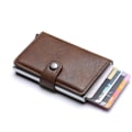 Pikkukuva 3 / 5: Brown - RFID Protection Wallet Card Holder 5 Cards (Genuine Leather) Brown