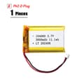 3,7V Lipo batteri Ph2,0 stik Genopladeligt lithium batteri 3,7V til PS4 luftfugtere GPS Navigation Bluetooth højttaler MP3 MP4 1pcs 104060 Nominal Voltage 3.7 V