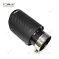 Miniatyrbillede 4 af 11: EPLUS Bil Matte Kulfiber Lyddæmper Tip Udstødningssystem Rør Lyddæmpere Dyse Universal Lige Rustfrit Stål Sort Til Akrapovic 57mm-89mm