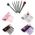 Miniatyrbillede 1 af 10: Make-up brushes 7 parts with case-4 Colors Light grey