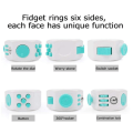 Miniatyrbillede 6 af 9: Fidget Rings Toys Pop it Cube Vit+ Svart