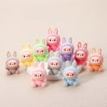 Miniatyrbillede 2 af 11: Labubu Macaron Plukket Mini Dukke Blind Æske Candy Farve Håndlavet Model Desktop Udsøgt Ornament Mystisk æske Perifere gaver Random 1 pcs