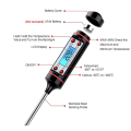 Miniatyrbillede 4 af 9: Digitalt køkkentermometer til mad BBQ Liquids Stegetermometer