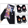 Miniatyrbillede 1 af 9: Roblox Svarta Stickade Handskar Med Touch Funktion Touchhandske Black Model 2