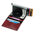 Miniatyrbillede 4 af 6: PopUp Smart card holder pushes forward 8 Cards RFID-NFC Safe! Brown