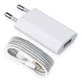 Laddare iPhone 5,6,7,8,X+Lightning Kabel