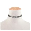 Miniatyrbillede 3 af 5: Sort fiskesnor Choker Choker tatovering halskæde Pearl