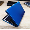 Miniatyrbillede 6 af 9: Card holder with compartment - Protects RFID - metal - wallet Blue