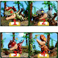 Miniatyrbild 2 av 9: Transformator Dinosaurie leksaker 8CM 4st  modell Model 2