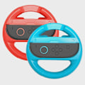 Miniatyrbillede 9 af 11: 2 stk. racerratcontroller til Nintendo Switch 2 & Switch OLED-model Joy-Con Mario Kart 8 Deluxe ABS til materialehåndtag white and blue
