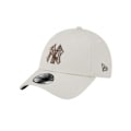 Miniatyrbild 1 av 4: Beige keps för män - NEW ERA - Ny 60292536 - New York-logotyp - Rutigt inre - Justeringslänk beige