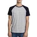 Miniatyrbillede 2 af 3: T-shirt Raglan - Urban Classics - Kontrast grå/navy - 90% bomuld - Lange ærmer - Regular grå S