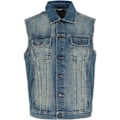 Miniatyrbillede 1 af 6: Jeanjakke - URBAN CLASSICS - Ærmeløs vest - Blå farve - Unisex - 100% bomuld svart M
