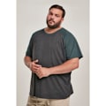 Miniatyrbild 1 av 6: T-shirt - URBAN CLASSICS - Raglan Contrast 2.0 - Mörkbrun/Flasgrön - 100% bomull - Kortärmad mörkbrun/flaskgrön M