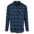 Miniatyrbillede 1 af 3: Chemise Urban Classics tjekket flannel (GT) - blå/sort - L Mörkblå M