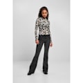 Miniatyrbillede 2 af 6: Turtleneck Dame - Urban Classics - All-Over Print - Lange Ærmer - Mesh Stof - Elastisk Komfort vit svart XS