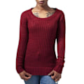 Miniatyrbillede 3 af 4: Sweater - Urban Classics - LANG VID HALS - Burgunder - 100% Akryl - Kvinde Röd M