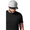 Miniatyrbillede 6 af 6: Snapback Kasket - Flexfit - STRIBER MELANGE - Sort/Grå - One Size - 6 paneler høj profil sort grå