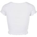 Miniatyrbillede 2 af 4: T-shirt dame - Urban Classics - Cropped button up - Hvid - Korte ærmer - Regular hvid M