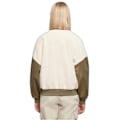 Miniatyrbillede 3 af 4: Oversize sherpa bluse dame Urban Classics - hvid/mørkegrøn - M