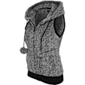 Miniatyrbillede 1 af 5: Veste til kvinder - Urban Classics - Teddy melange - Uden ærmer - Justerbar hætte - 2 lommer sort hvid M