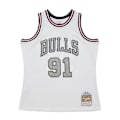 Miniatyrbillede 1 af 4: Trøje - Chicago Bulls - Dennis Rodman - Revnet Cement - 1997 - 100% Polyester Vit S