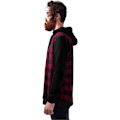 Pikkukuva 3 / 6: Huppari - URBAN CLASSICS - Flanelli - Musta/Punainen - Pitkät hihat - Unisex sort/rød/sort XL