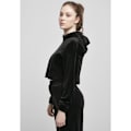 Miniatyrbillede 2 af 4: Sweatshirt med hætte til kvinder Urban Classics cropped velour oversized (GT) - sort - XXL Svart XXL