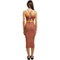 Miniatyrbillede 3 af 4: Urban Classics Damer - Midi Rib Strik Robe Brun XXL