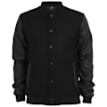 Miniatyrbillede 1 af 2: College jakke - Urban Classics - Oldschool - Sort - 50% Viskose - Perfekt pasform - XL