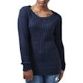 Miniatyrbillede 3 af 6: Sweatshirt - URBAN CLASSICS - Lang - Lange ærmer - Kvinde - Mørkeblå marinblå XS