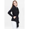 Miniatyrbillede 4 af 6: Cardigan til kvinder - Urban Classic - Basic - 2 lommer - Snøre - Molleton 300g/m² svart XS