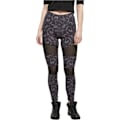 Miniatyrbild 2 av 6: Leggings dam - Urban Classics - Tech Mesh AOP - Mönstrad design - Meshinsatser - Stretchkomfort svart XXXXXL