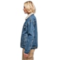 Miniatyrbillede 6 af 6: Jeansjakke - Urban Classics - Oversized - Sherpa-krave - Blødt foder - Dame marinblå jag