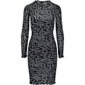 Miniatyrbild 2 av 4: Urban Classics Dam AOP Double Layer Dress Dam Midi Dress svart/grå Svartgrå S