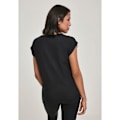 Miniatyrbillede 4 af 6: T-shirt kvinde - Urban Classic - V-udskæring - Korte ærmer - Loose fit - Sort sort L