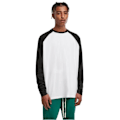 Miniatyrbillede 1 af 4: T-shirt med lange ærmer Urban Classics Økologisk Oversized - hvid/sort - M vit svart M