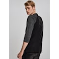 Pikkukuva 6 / 6: T-paita - Kaupunkiklassikko - Raglan 3/4 - Ruskea/Musta - Harmaa - Unisex brun/sort L